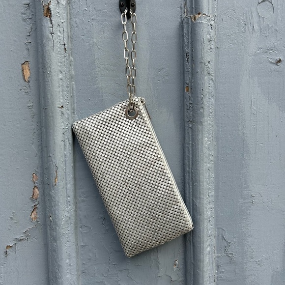 Olga Berg metallic clutch, 9”x4.5” - Picture 3 of 9